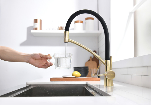 Смеситель для кухни Paulmark SIEGEN Si213111-BR на мойку бронза - фото 4